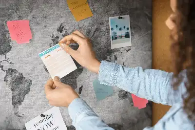 Printed Cork Memo Board World map