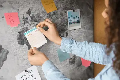Printed Cork Memo Board World map