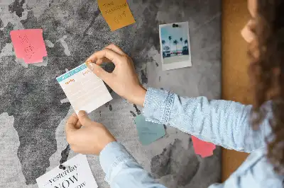 Printed Cork Memo Board World map
