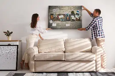 Printed Cork Board with Family Lettering