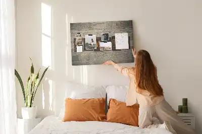 Printed Cork Board with Family Lettering