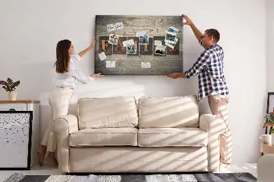 Printed Cork Board with Family Lettering