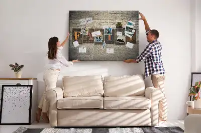 Printed Cork Board with Family Lettering