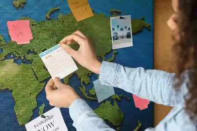 Printed Cork Memo Board World map