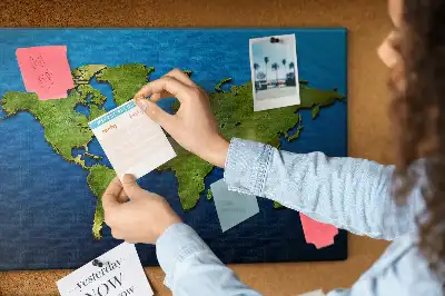 Printed Cork Memo Board World map