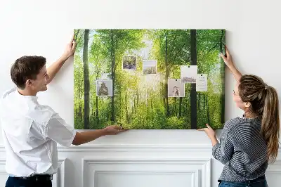 Nature Forest Trees Printed Cork Board