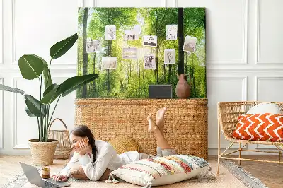 Printed Cork Board Nature forest trees