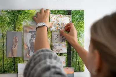 Nature Forest Trees Printed Cork Board