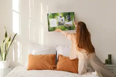Nature Forest Trees Printed Cork Board