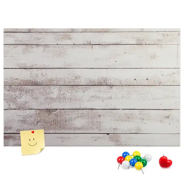 Cork memo board with wood pattern