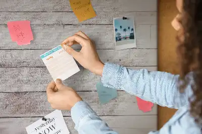 Cork memo board with wood pattern