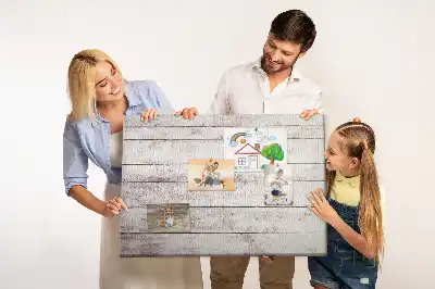 Cork memo board with wood pattern