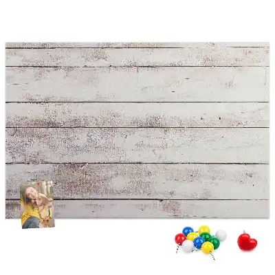 Cork memo board with wood pattern