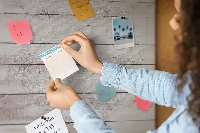 Cork memo board with wood pattern