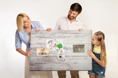 Cork memo board with wood pattern
