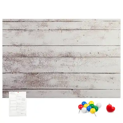 Cork memo board with wood pattern