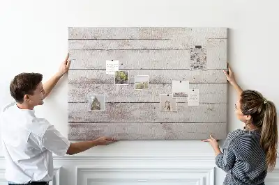 Cork memo board with wood pattern