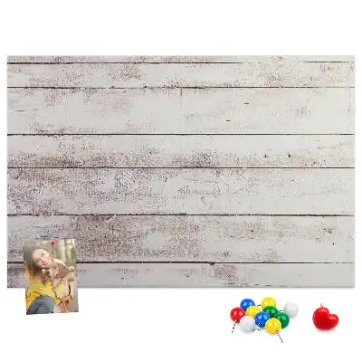 Cork memo board with wood pattern