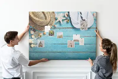 Printed Cork Board Hat and Flip-Flops Set