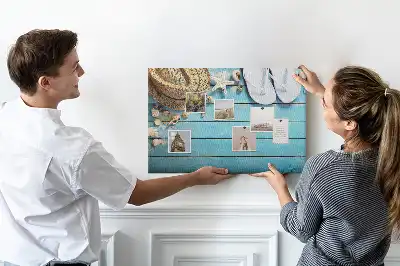 Printed Cork Board Hat and flip-flops