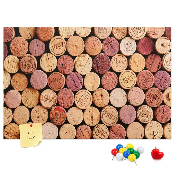 Printed Cork Board with Wine Cork Design