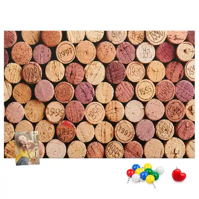 Printed Cork Board with Wine Cork Design