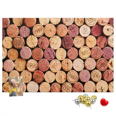 Printed Cork Board with Wine Cork Design