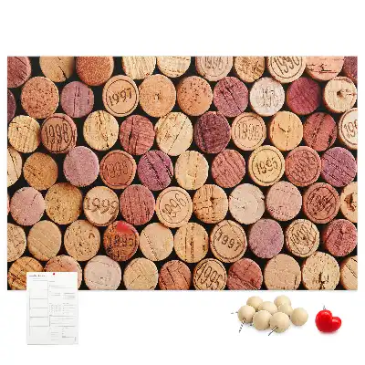 Printed Cork Board with Wine Cork Design
