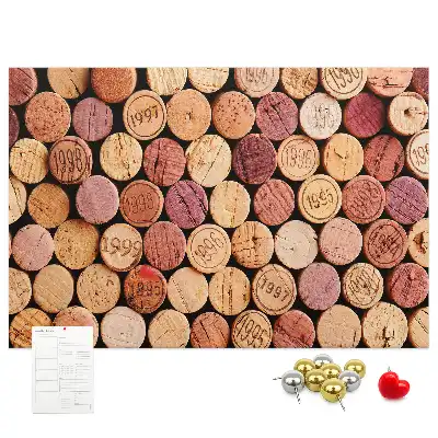 Printed Cork Board with Wine Cork Design