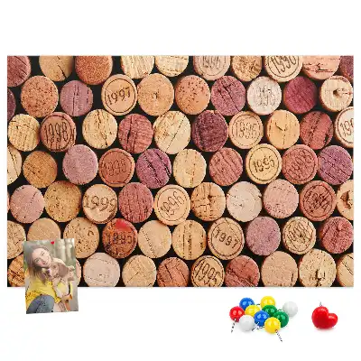 Printed Cork Board with Wine Cork Design