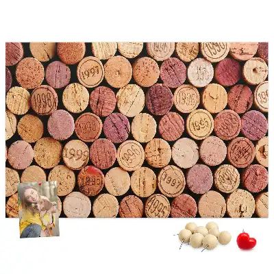 Printed Cork Board with Wine Cork Design