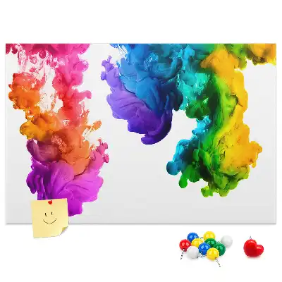 Printed Cork Memo Board Rainbow of colors