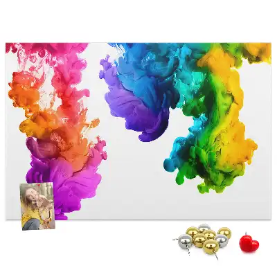 Printed Cork Memo Board Rainbow of colors