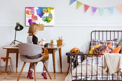 Printed Cork Memo Board Rainbow of colors