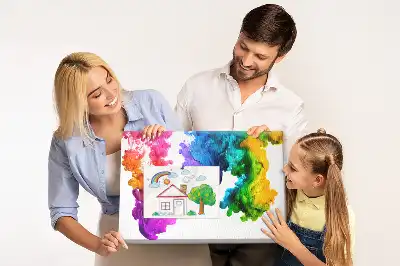 Printed Cork Memo Board Rainbow of colors