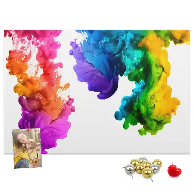 Printed Cork Memo Board Rainbow of colors