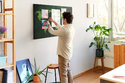 Grassy world map printed cork memo board