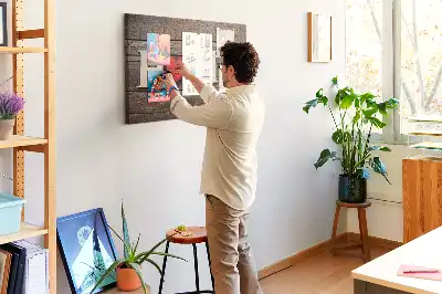 Printed Cork Memo Board with Home Lettering