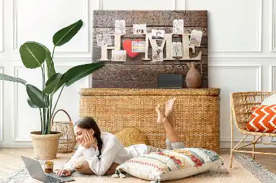 Printed Cork Memo Board with Home Lettering