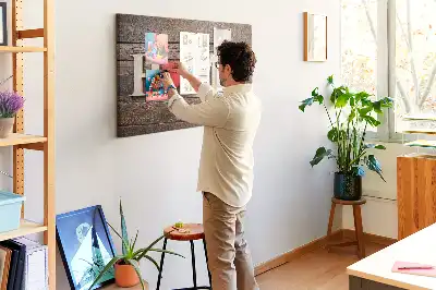 Printed Cork Memo Board with Home Lettering