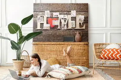 Printed Cork Memo Board Home lettering