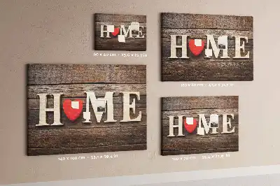 Printed Cork Memo Board Home lettering