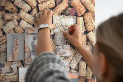 Cork memo board with wine cork design