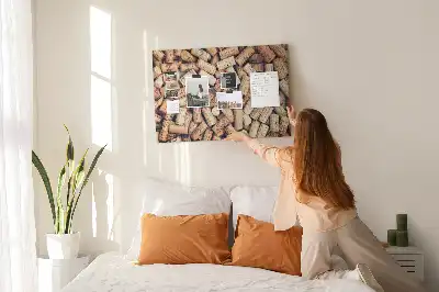Cork memo board with wine cork design