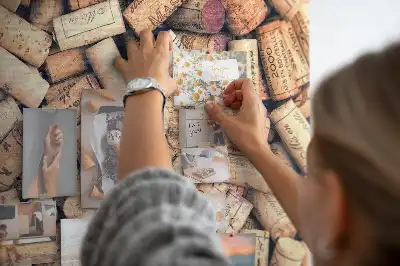 Cork memo board with wine cork design