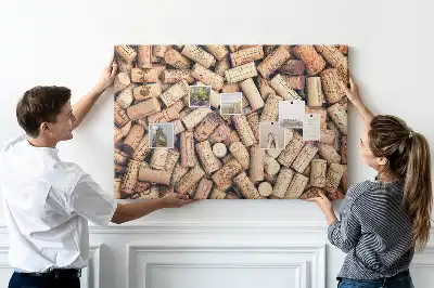 Cork memo board with wine cork design
