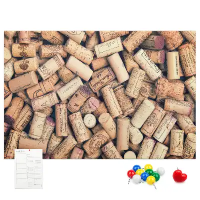 Cork memo board with wine cork design