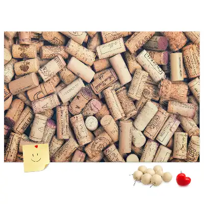 Cork memo board with wine cork design