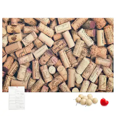 Cork memo board with wine cork design