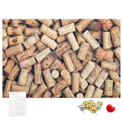 Cork memo board with wine cork design